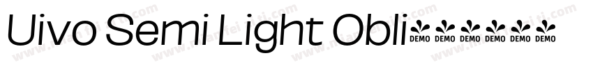 Uivo Semi Light Obli字体转换